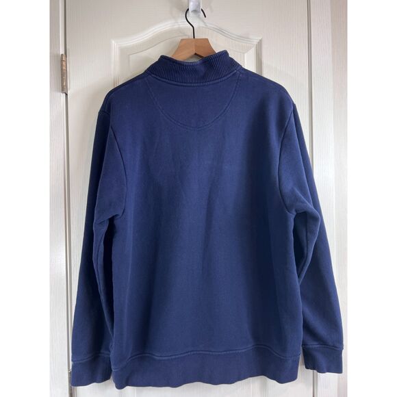 Orvis Men's 1/4 Zip Pullover Sweatshirt Navy Blue Cotton Polyester Size L - Picture 3 of 11